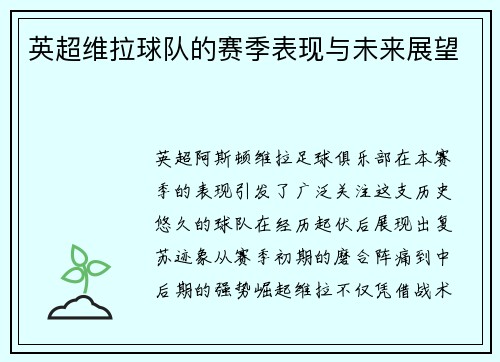 英超维拉球队的赛季表现与未来展望